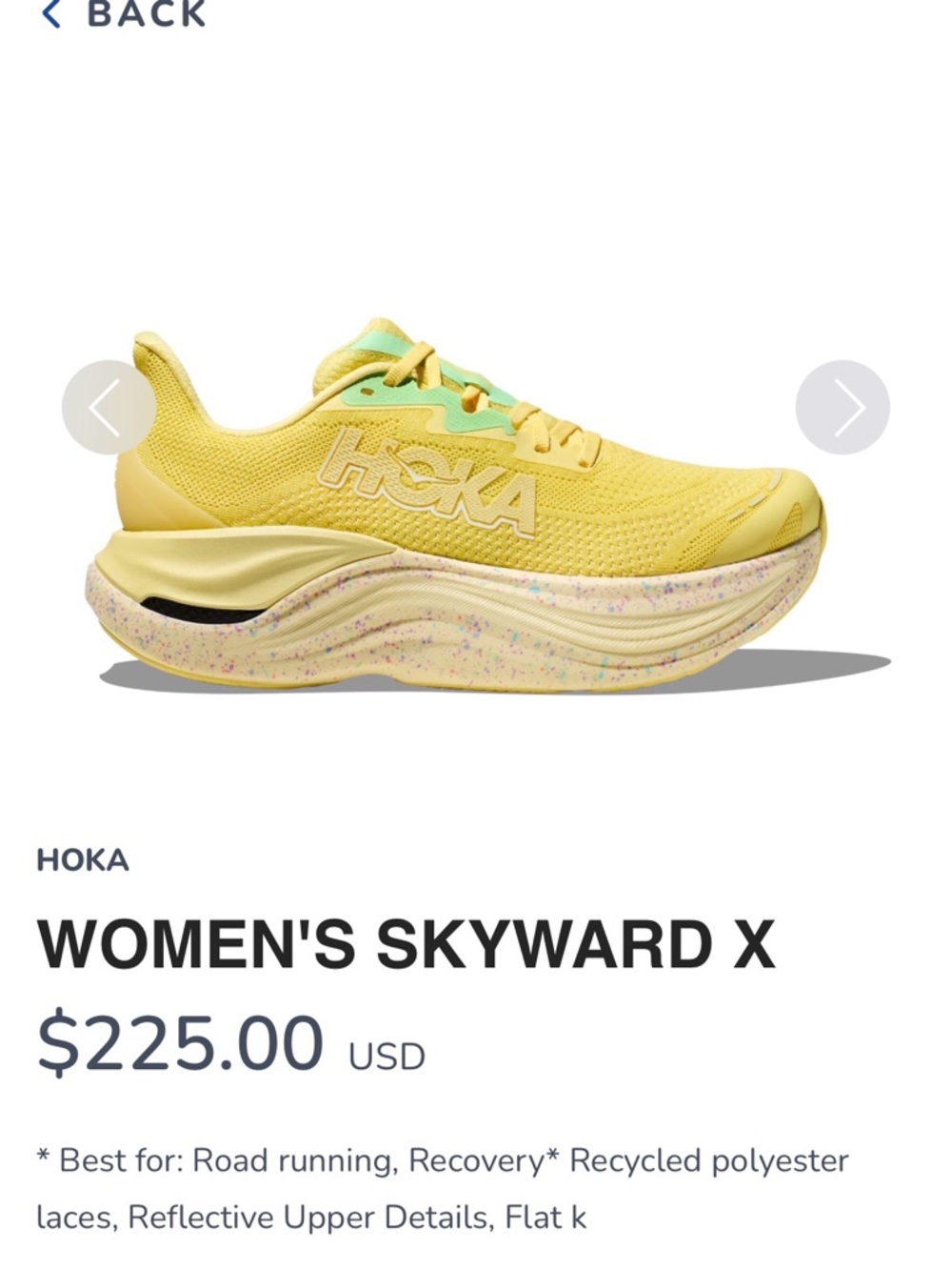Hoka Women's Skyward X Running Shoe - Size 6